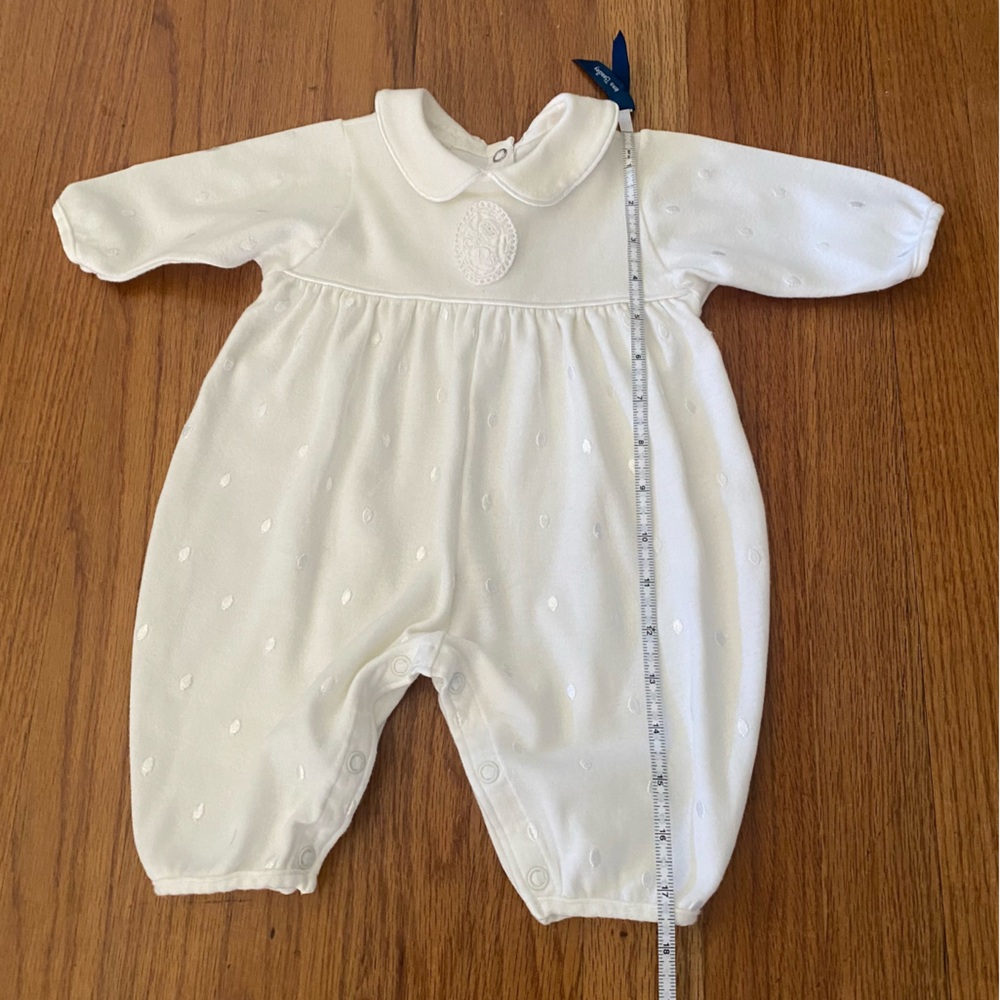 Baby Dior Elegant Footie With Embroidered All Over and Signature - Picture 9 of 10